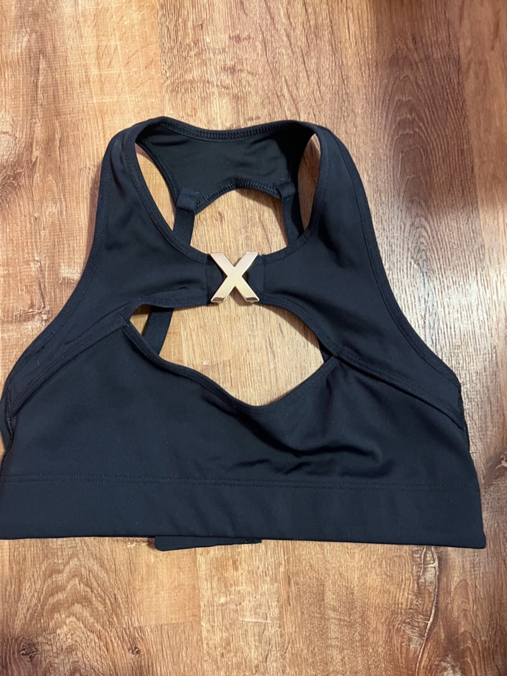 Savage X Fenty Black X-Detail Racerback Sports Bra - Women
